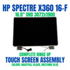 1 of 11-image for508R2AV HP Spectre 16T-F100 X360 16" 3072x1900 UHD Complete Hinge Up Touch Screen Assembly