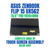 1 of 8-image forASUS ZENBOOK FLIP UX562FDX 15.6" 1920x1080 Full HD Complete Hinge Up Touch Screen Assembly
