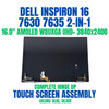 1 of 9-image forDell Inspiron 16 7630 7635 16" 2-IN-1 UHD+ OLED LCD Screen Assembly 6V6GR