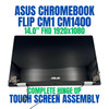 1 of 8-image forASUS CHROMEBOOK FLIP CM1400 SERIES 14.0" 1920x1080 Complete Hinge Up Touch Screen Assembly