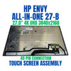 1 of 6-image forX6C18AAR HP Envy 27-B255QD 27" 3840x2160 Touch Screen Assembly UHD