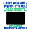 1 of 8-image forLenovo Yoga Slim 7 14Q8X9 83ED005GTR 14.5" 2944x1840 2.9K Touch OLED Anti-fingerprint Eyesafe X-Rite Complete Hinge Up Screen Assembly