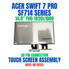 1 of 8-image forAcer SWIFT 7 SF714-51T-M44U 14.0" 1920x1080 30 Pin Touch Screen Assembly No Bezel