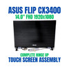 1 of 7-image forASUS CHROMEBOOK FLIP CX3400FMA-DH586T-S 14.0" 1920x1080 Touch 2-in-1 K-12 Complete Hinge Up Screen Assembly