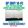 1 of 9-image forA18MKEAR HP Envy 14-fc0003ns 14.0" 2880x1800 40 Pin OLED Super Thin 2.8K IPS Touch Screen Assembly No Bezel