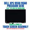 1 of 5-image forDell XPS 9550 9560 Precision 5520 15.6" UHD 4K LCD Touch Screen Assembly Black