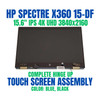 1 of 10-image forHP Spectre X360 15T-DF100 Touch 5ZV29AV 15.6" 3840x2160 40 Pin UHD Complete Hinge Up Screen Assembly