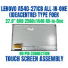 1 of 10-image forLenovo ideacentre A540-27ICB F0EK007HUS 27" QHD 2560x1440 90 Pin Touch Screen Assembly