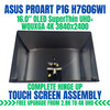1 of 8-image forAsus Proart P16 H7606wi-p16.r3704070 16" Screen 3840X2400 Screen OLED Touch Screen Assembly Complete Hinge UP