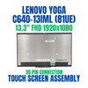 1 of 8-image forLenovo Yoga C640-13IML 81UE0060HV 13.3" Full HD 1920x1080 30 Pin Touch Screen Assembly