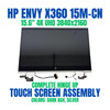 1 of 14-image forHP Envy x360 15-cn1xxx 8RE45U8R 15.6" UHD 3840x2160 40 Pin Complete Hinge Up Touch Screen Assembly