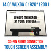 1 of 10-image forLenovo ThinkPad X1 Yoga Gen 6 20XY003HCY 14.0" FHD+ WUXGA 1920x1200 30 Pin Touch Screen Assembly