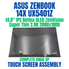 1 of 9-image forASUS ZENBOOK 14X UX5401ZA 14.0" 2880x1800 OLED Super Thin 2.8K IPS Complete Hinge Up Touch Screen Assembly