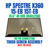1 of 6-image forHP Spectre x360 15-eb L97635-001 L73401-1J0 T09AHFC15656G B156ZAN03.6 HW-1A 15.6" UHD 3840X2160 Replacement Laptop LCD LED Screen Display Monitor Assembly