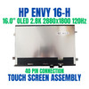 1 of 5-image forHP Envy 16-h1004nb 827Z2EAR 16" 2880x1800 40 Pin OLED 2.8K 120Hz Touch Screen Assembly