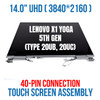 1 of 9-image forLenovo ThinkPad X1 Yoga Gen 5 20UB002YSP 14.0" UHD 3840x2160 40 Pin Complete Hinge Up Touch Screen Assembly
