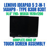 1 of 8-image forLenovo Ideapad 5 2-in-1 14IRU9 83DT009UMH 14.0" FHD+ WUXGA 1920x1200 Complete Hinge Up Touch Screen Assembly