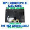 1 of 7-image forApple MacBook Pro 16" A3403 MX2Y3xx/A 16" Complete Non Touch Screen Assembly Hinge Up 3456x2234