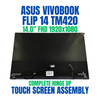 1 of 7-image forASUS VIVOBOOK FLIP TM420UA-BS59T-CB 14.0" 1920x1080 Complete Hinge Up Touch Screen Assembly Full HD
