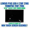 1 of 8-image forLenovo ThinkPad P14s Gen 4 21HF006EGE 14.0" 2880x1800 OLED Super Thin Complete Non Touch Screen Assembly Hinge Up