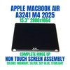 1 of 7-image forApple MacBook Air A3241 M4 2025 15.3" 2880x1864 Complete Non Touch Screen Assembly Hinge Up