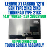 1 of 4-image forLenovo ThinkPad X1 Carbon Gen 12 21KC005URI 14.0" WQXGA+ 2880x1800 40 Pin 2.8K Touch Screen Assembly