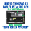 1 of 8-image forLenovo ThinkPad X1 Tablet 20GG000M 12.0" QHD 2160x1440 40 Pin Touch Screen Assembly