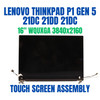 1 of 10-image forLenovo ThinkPad P1 Gen 5 21DC005VBM 16" WQUXGA 3840x2160 Touch Screen Assembly