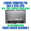 1 of 8-image forLenovo ThinkPad P16 Gen 2 21FA000NFR 16" UHD+ WQUXGA 3840x2400 Touch Screen Assembly