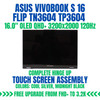 1 of 9-image forASUS Vivobook S 16 Flip TP3604VA-MC069W LCD Touch Display Complete Assembly
