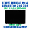 1 of 21-image forLenovo ThinkPad X9-14 Gen 1 Aura Edition 21QA0025FR 14.0" 2880x1800 2.8K OLED Complete Hinge Up Touch Screen Assembly