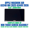 1 of 7-image forApple LCD Screen Assembly Macbook Air 13" A3240 M4 2025 Silver