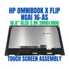 1 of 7-image forHP OmniBook X FlipNGAI 16-as0779nz BR0P9EAR 16" 2.8K 2880x1800 OLED Touch Screen Assembly