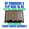 1 of 6-image forHP OMNIBOOK 7 16T-AU000 X360 AK4J1AV 16" FHD+ WUXGA 1920x1200 30 Pin Touch Screen Assembly