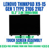 1 of 10-image forLenovo ThinkPad X9-15 Gen 1 21Q6001KDK 15.3" 2880x1800 Complete Screen Assembly Hinge Up