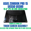 1 of 9-image forASUS ZENBOOK PRO UX550VE-DB71T 15.6" Complete Hinge Up Touch Screen Assembly