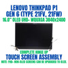 1 of 9-image forLenovo ThinkPad P1 Gen 6 16" WQUXGA Touch OLED LCD Screen 5M11D12336
