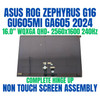 1 of 15-image forASUS ROG ZEPHYRUS G16 GU605MU 16" 2560x1600 Complete Non Touch Screen Assembly Hinge Up