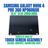 1 of 10-image forSamsung GALAXY BOOK4 PRO 360 NP960QGK-KG1CA 16" Complete Hinge Up Touch Screen Assembly 2880x1800 OLED