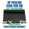 1 of 7-image forHP Pavilion X360 14m-dw 14" 1366x768 Hd Sva Touch Lcd Screen Complete Assembly