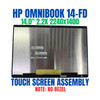 1 of 6-image forB12E9EA HP OmniBook 14-fd0431no 14.0" 2240x1400 2.2K Touch Screen Assembly