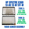 1 of 8-image for13.3" 4K UHD LED LCD Display Touch Screen Digitizer HP Spectre X360 13T 13-AC