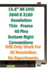 5 of 10-image forLTN156FL02-L01 Lenovo Y50 with 4K 3860x2140 Only LCD Screen