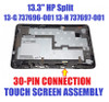1 of 3-image forREPLACEMENT 13.3" WXGA HD 1366X768 LCD Screen LED Display Touch Digitizer Frame Bezel Assembly HP Split X2 13 737697-001