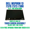 1 of 9-image for13.3" 1920X1080 FHD Silver LCD LED Full TOP Touch Screen Assembly Dell Inspiron 13 7370