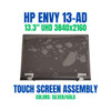 1 of 3-image forREPLACEMENT 13.3" UHD 4K 3840x2160 Silver LCD Touch Screen Complete Full Assembly 928479-001 HP Envy 13-AD024CL