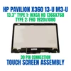 1 of 6-image for13.3" LCD Screen Touch Digitizer Bezel Assembly HD HP Pavilion x360 M3-U U001DX