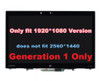 3 of 9-image forLenovo ThinkPad X1 Yoga 1st Gen 20FQ 20FR 14" LCD Touch Screen Assembly Bezel