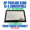 1 of 7-image forREPLACEMENT 13.3" FHD 1920x1080 LCD Screen LED Display Touch Digitizer Plastic Assembly HP Pavilion 13-S150SA 13-S154SA
