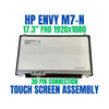1 of 8-image forREPLACEMENT 17.3" FHD 1920x1080 LCD Screen LED Display Touch Digitizer Bezel Frame Control Board Assembly HP Envy Notebook 17-n111TX 17-n102TX 17-n112TX